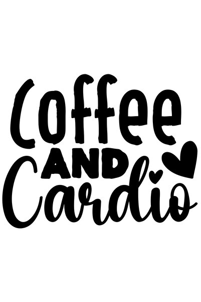 StoryGift Romania Sticker Exterior Cu Inimioare Si Textul "coffee And Cardio"...