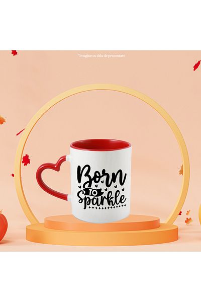 StoryGift Romania Heart mug for those born to shine - gifted with Heart Handle, With,STG.