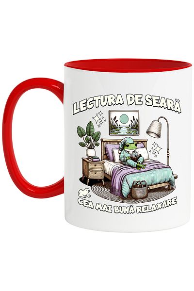 StoryGift Romania Evening Reading Mug – the best relaxation frog, 330ml, Ceramic with Handle, With,STG