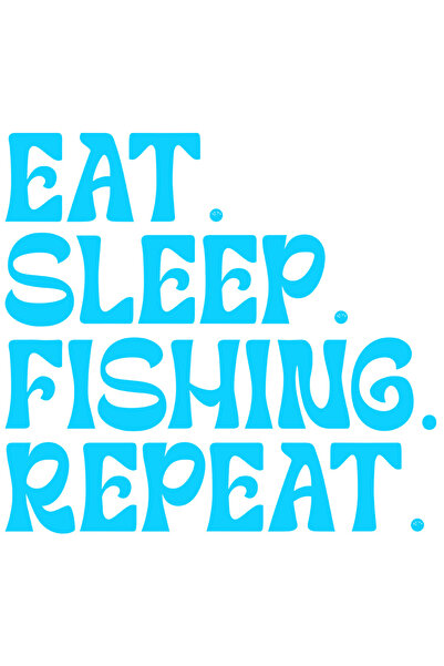 StoryGift Romania Sticker Adeziv 90CM Exterior cu textul "Eat. Sleep. Fishing...