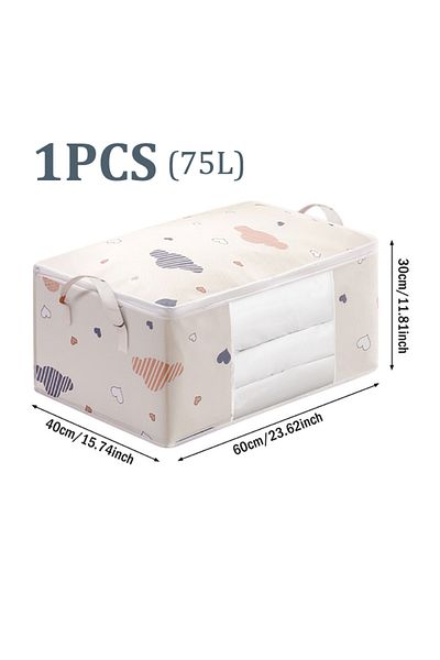 Choice 1PCS 75L Quilt Clothes Big Capacity Storage Bag Quilt Bedding Storage Closet Organizer Wardrobe Orga