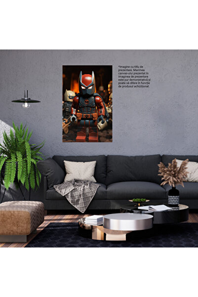 StoryGift Romania Canvas Painting: Lego Batman Ready for Mission with Face Mask and Black Cape Dig Painting