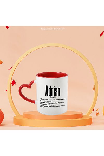 StoryGift Romania Mug With The Name Adrian, With Funny Message, Curious, Sociable, Noisy, 330ml, Wax, With,STG.