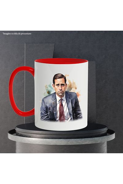 StoryGift Romania Mug With Michael Scott, The Office, Fictional Character, TV Series, Multicolor 330 ml, With ,STG