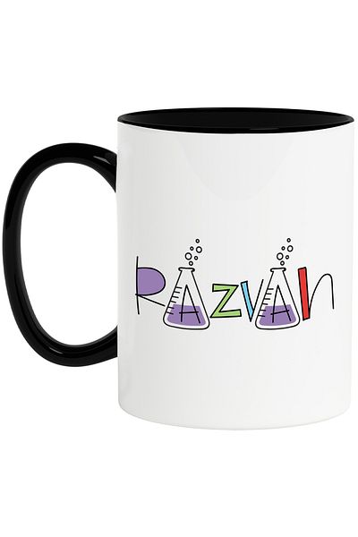 StoryGift Romania Mug With The Name Razvan, And Funny Message, Curious, Sociable, Galagio, 330ml, Ceram, With,STG.