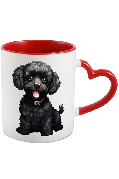 StoryGift Romania Cana cu un catel negru | ilustratie | vesel | zgarda | cumi...