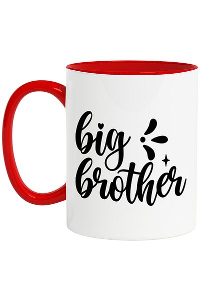 StoryGift Romania Mug for a good and appreciated older brother with a message in English with Handle, With, STG.