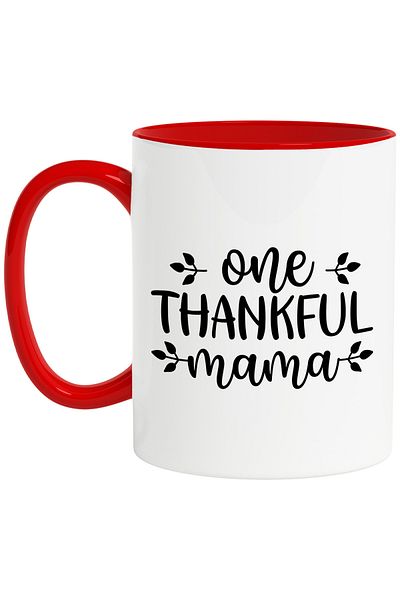 StoryGift Romania Mug with the message in English "One thankful mama" - a grateful mother with Handle, With, STG