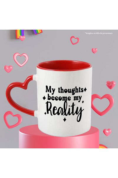 StoryGift Romania Mug for those who believe that their thoughts become their reality - message, With, STG