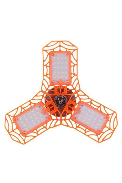 MACVI Lampa LED Macvi® cu 3 Brate Mobile, 3000 Lumen, 30W, Portocaliu, Ateliere, Garaje si Spatii de Lucru