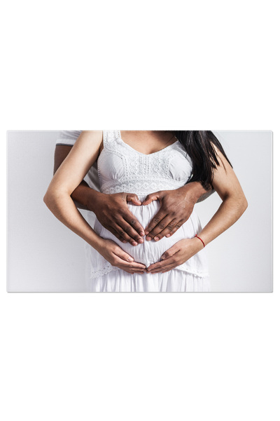 StoryGift Romania Tablou Canvas Barbat De Culoare Facand Semnul Inimii Pe Bur...