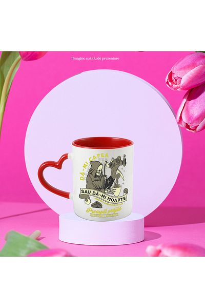 StoryGift Romania Mug Give me coffee or give me death energy in the morning, 330ml, Ceramic with Handle in, With, STG.