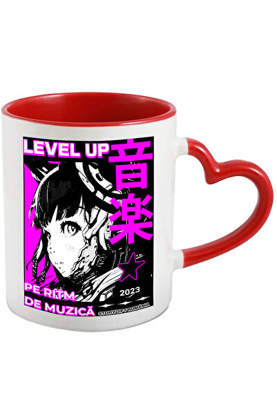 StoryGift Romania Cana Level Up Pe Ritm De Muzica Fata Stil Anime Joc , 330ml...