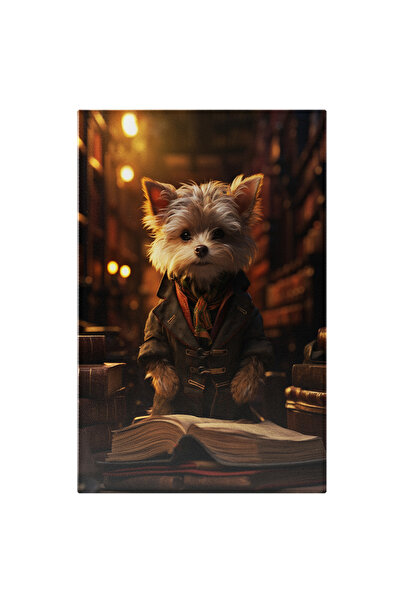 StoryGift Romania Tablou Canvas: Bichon Animat În Bibliotecă- Animal De Compa...