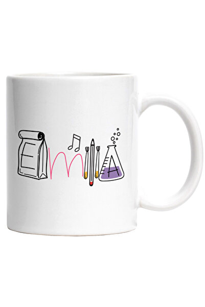StoryGift Romania Cana Cu Numele Emilia, Scoala, Chimie, Materii, Algebra, Ge...