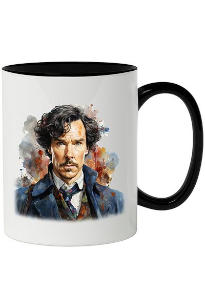StoryGift Romania Sherlock Holmes Mug, Famous Character, Series Lovers, Multicolor 330 ml, With,STG