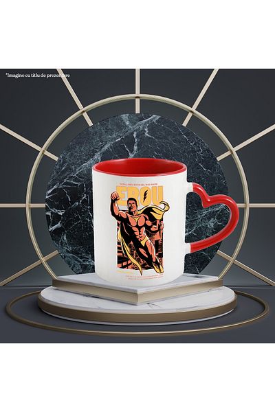 StoryGift Romania Mug - My Dad is the Greatest Hero Batman Family, 330ml, Ceramic with Handle I, With, STG
