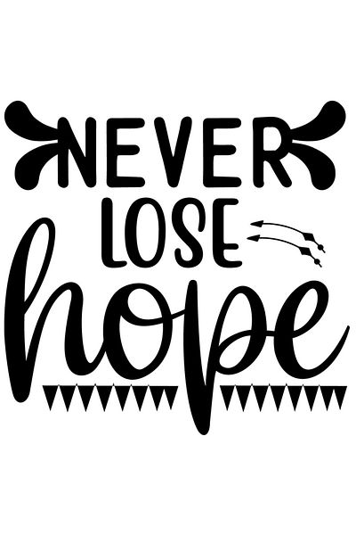 StoryGift Romania Sticker Autocolant 30CM Exterior cu mesajul motivational in engleza "Never lose hope" - nu iti