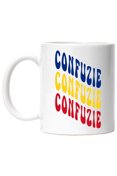 StoryGift Romania Cana Cuvantul Confuzie, in Culorile Steagului Romaniei, Ros...