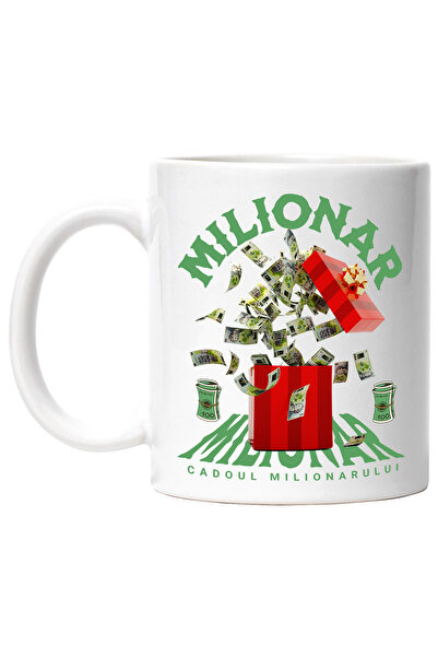 StoryGift Romania Cana _Milionar_ - Cadoul Milionarului, 330ml, Ceramic cu Ma...