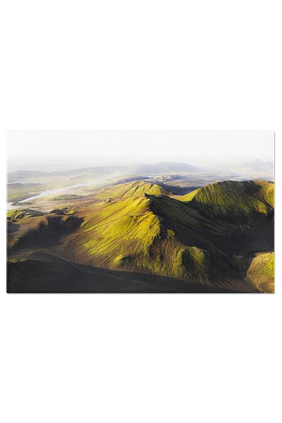 StoryGift Romania Tablou Canvas - Islanda Din Inaltime, Fotografie Cu Drona, Munti Si Natura Virana