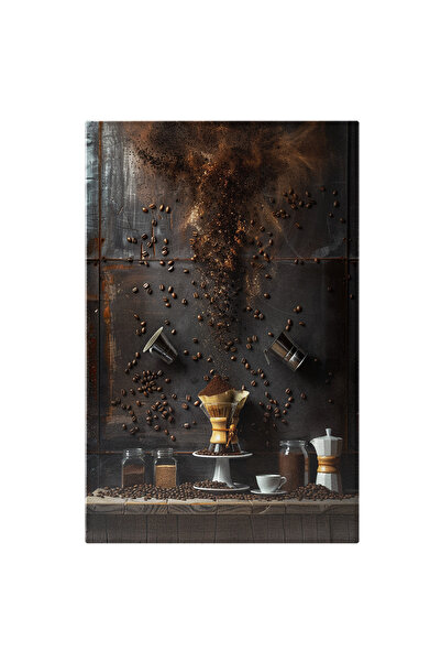 StoryGift Romania Tablou Canvas Iubitori De Cafea, Recipiente Cu Diferite Fel...