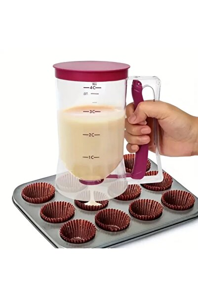 Generic خلاط فطائر - صانع فطائر، كب كيك، وافل، مزيج المافن، كريب ومزيج الكيك - فطائر، 1 لتر