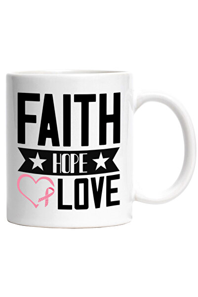 StoryGift Romania Cana cu textul in limba engleza "Faith, hope, love" - credi...