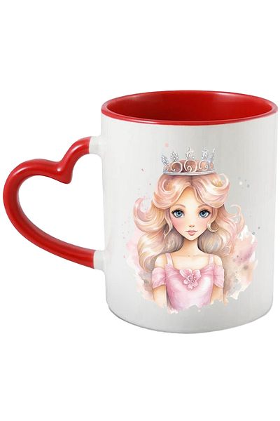 StoryGift Romania Mug with a little girl wearing a crown | illustration | princess | cute | rock, With ,STG