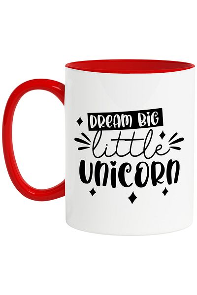 StoryGift Romania Mug with the text in English "Dream big, little unicorn" - have big dreams, little, With ,STG.