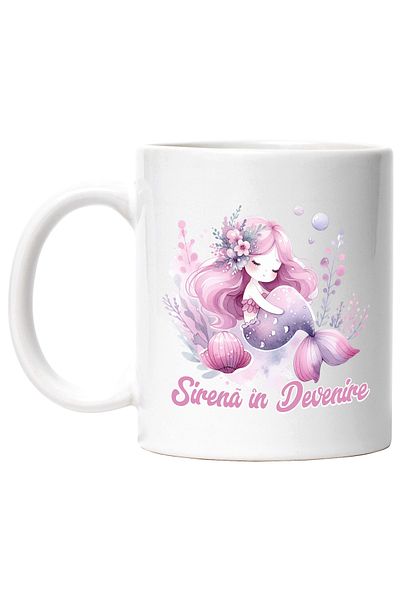 StoryGift Romania Cana Sirena În Devenire, Sport Inot, Desene Animate, Viteza Sub Apa, 330ml, Cera, Cu ,stg