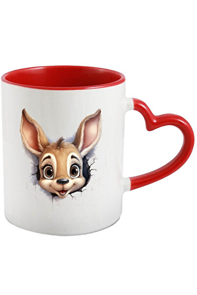 StoryGift Romania Cana cu o caprioara care scoate capul printr-o gaura in per...