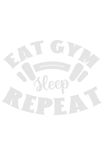 StoryGift Romania Sticker Adeziv 90CM Exterior cu o haltera si textul "Eat gy...