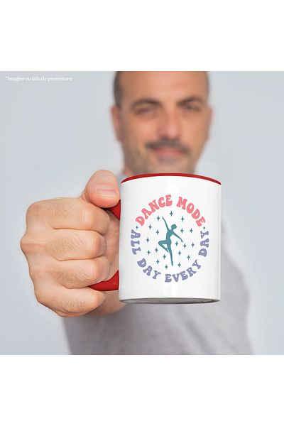 StoryGift Romania Mug with the text "Dance mode, all day, every day" - dance mode all day every day, With ,STG
