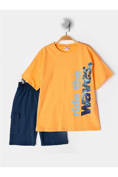 mini fonte kids Wawes Printed Shorts Men's Suit