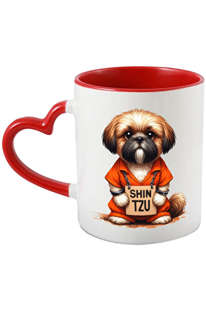 StoryGift Romania Cana cu un catel Shin Tzu la puscarie, ilustratie, serios, ...