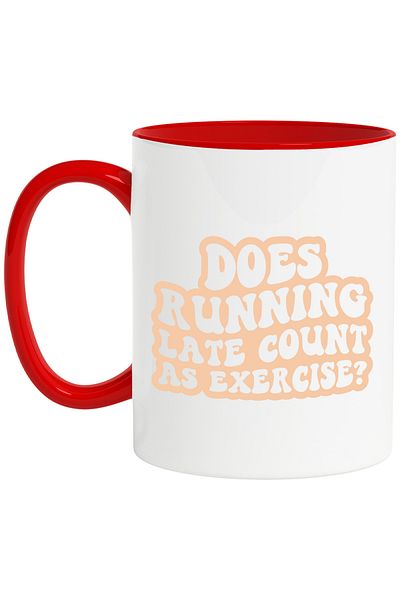 StoryGift Romania Mug with comical message in English "Does running late count as exercise?" - late, With,STG
