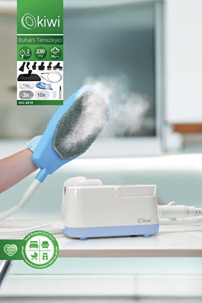 Kiwi Ksc-4219 Multifonksiyonel Eldiven Aparatlı Buharlı Temizlik Makinesi - Ekstra 25 Aparat Dahil -