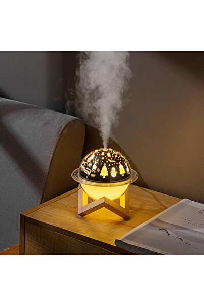 MACVI Macvi® Room Humidifier, 14 x 14 cm, Model A13480, Planeta Model, 250 ml, Light white