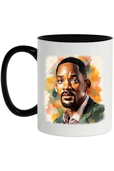 StoryGift Romania Mug With Will Smith, Actor, Celebrity, Movies, Hollywood, Multicolor 330 ml, Sky, With,STG