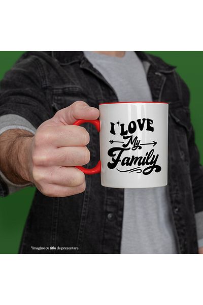 StoryGift Romania Cana Cu Mesajul "i Love My Family" - Eu Imi Iubesc Familia Apreciere Cu Maner Ro, Cu ,stg