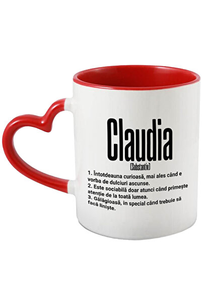 StoryGift Romania Cana Cu Numele Claudia, si Mesaj Amuzant, Curioasa, Sociabi...