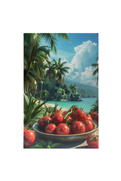 StoryGift Romania Tablou Canvas Roșii Proaspete Spălate De Apa Mării Sărate C...