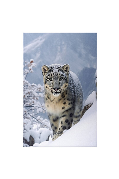 StoryGift Romania Tablou Canvas: Fotografie Cu Leopardul Zapezilor - Frig Iar...