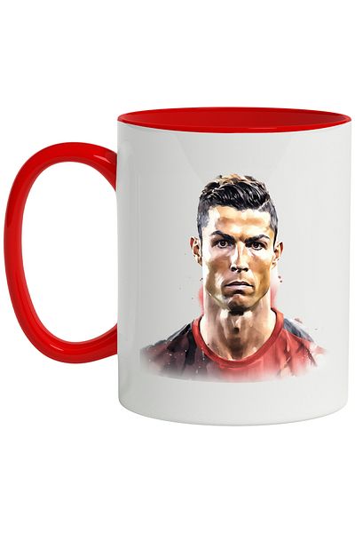 StoryGift Romania Mug With Cristiano Ronaldo, Athlete, Footballer, Celebrity, Multicolor 330 ml, C, With ,STG