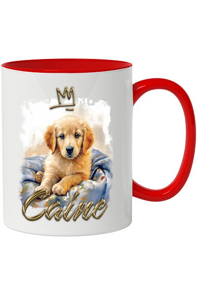 StoryGift Romania Mug With Message Dog, Puppy, Labrador, Blanket, Crown, Multicolor 330 ml,, With ,STG