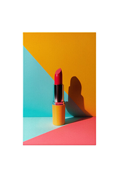 StoryGift Romania Tablou Canvas Contrastul Rujului Roșu Pe Fundalul Galben Pete De Culoare În Imagine , Pictura D