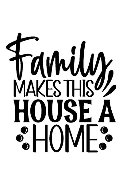 StoryGift Romania Sticker Autocolant 70CM Exterior cu mesajul "Familia transforma aceasta casa in "acasa"" , Vin