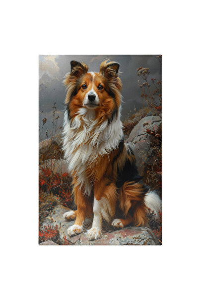 StoryGift Romania Tablou Canvas Catel Care Sta Cuminte Intr-un Peisaj De Stan...