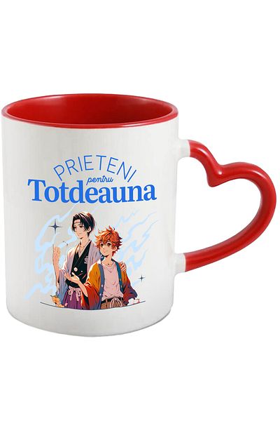StoryGift Romania Mug Friends forever, loyal family, love, 330ml, Ceramic with Handle, With,STG.